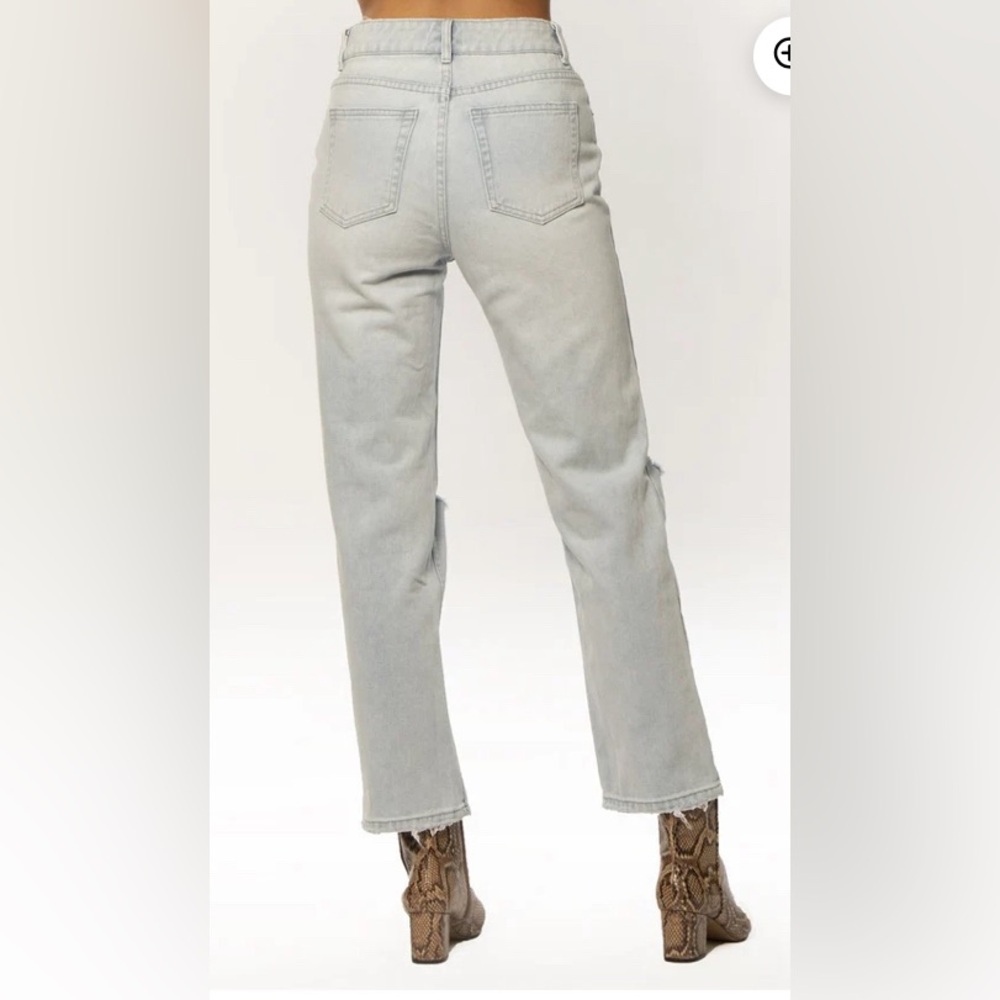 Amuse Society Light Blue Distressed High Rise Jeans - Picture 2 of 9